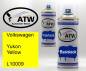 Preview: Volkswagen, Yukon Yellow, L10009: 400ml Sprühdose + 400ml Klarlack - Set, von ATW Autoteile West.